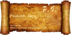 Peutsch Imre névjegykártya